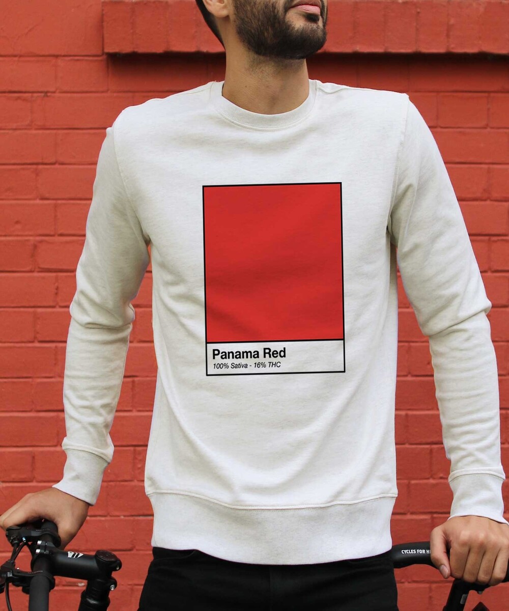 Sweat pour Homme Panama Red de couleur Beige chiné