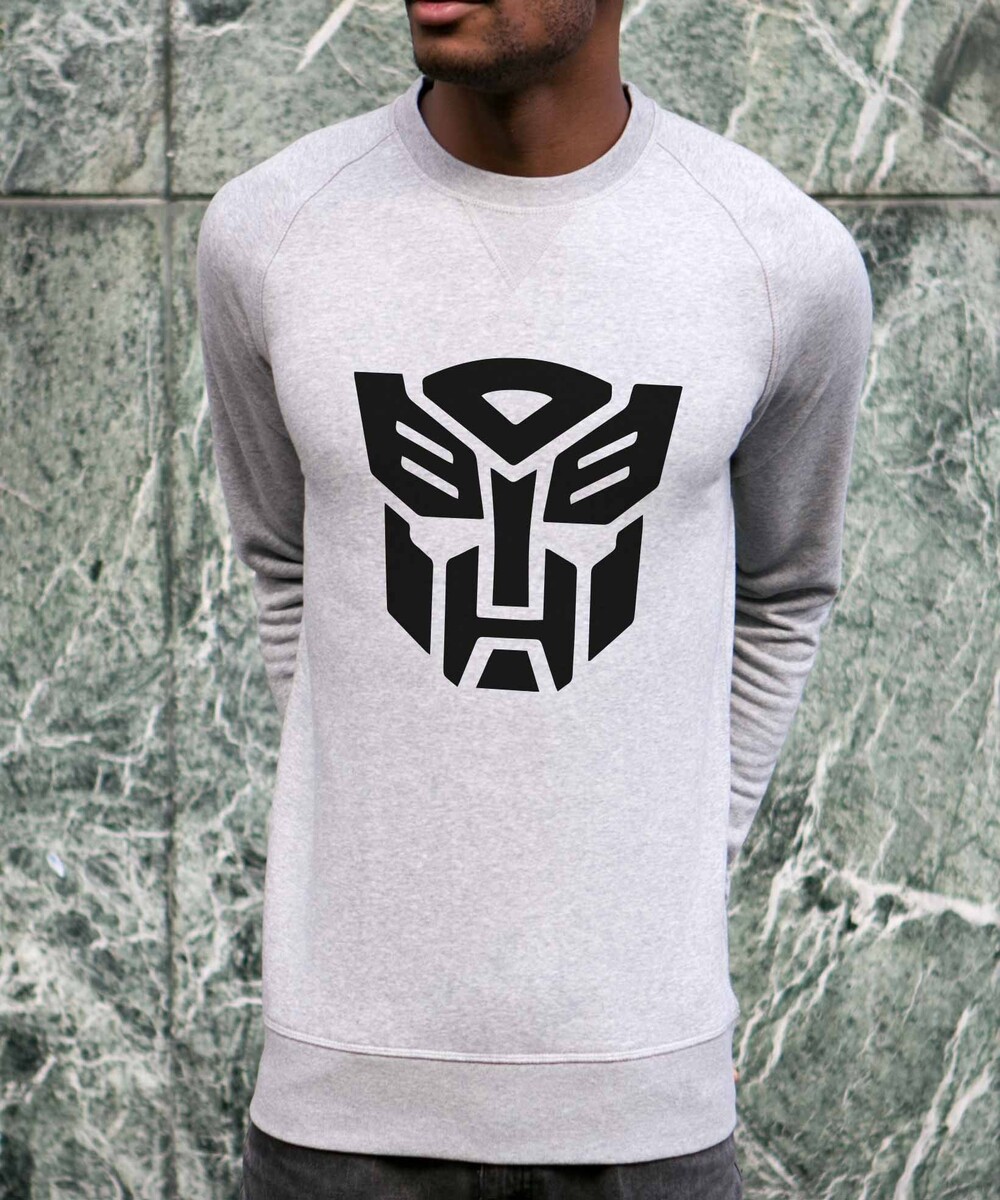 Sweat pour Homme Optimus Prime de couleur Gris chiné