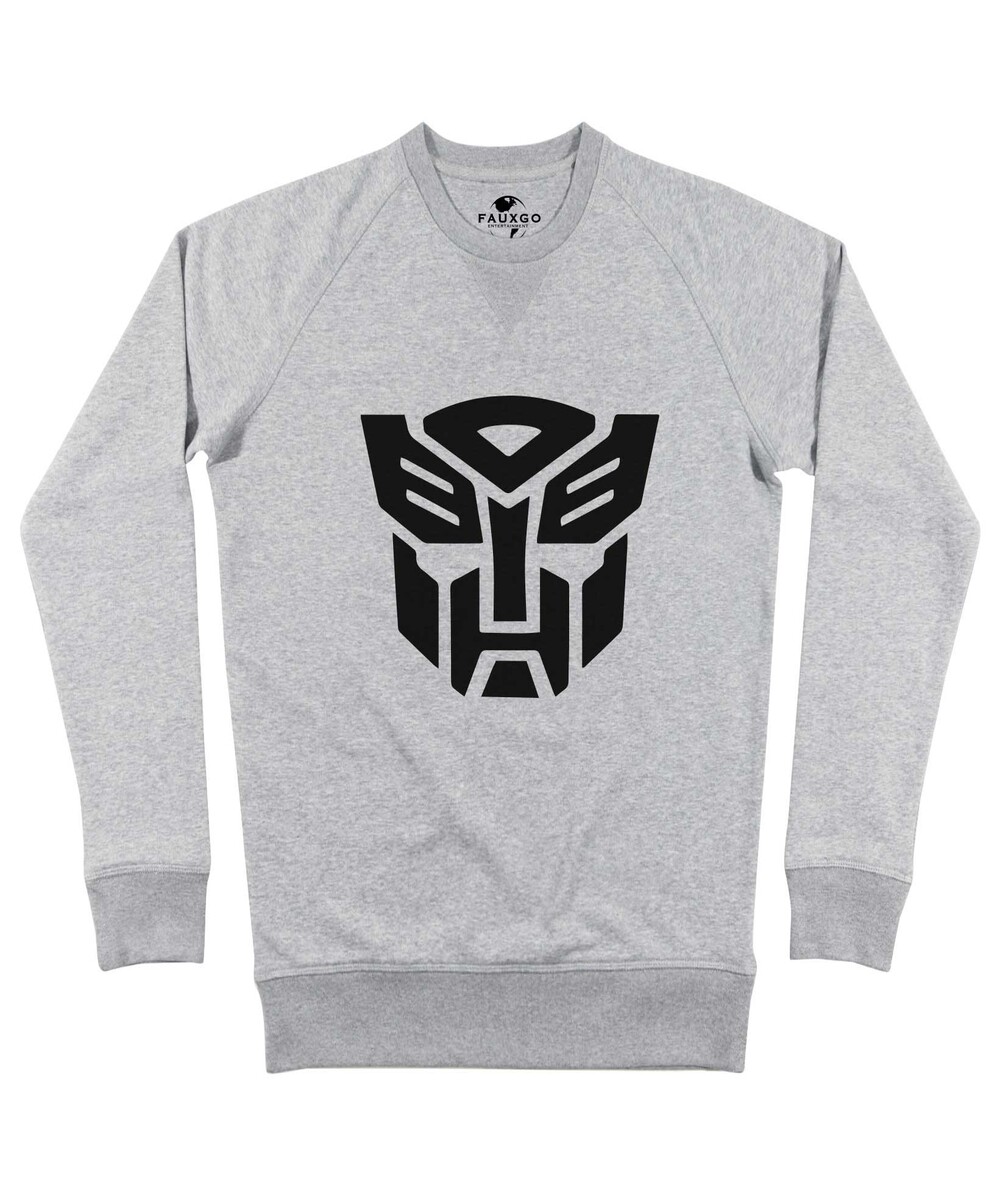 Sweat pour Homme Optimus Prime de couleur Gris chiné