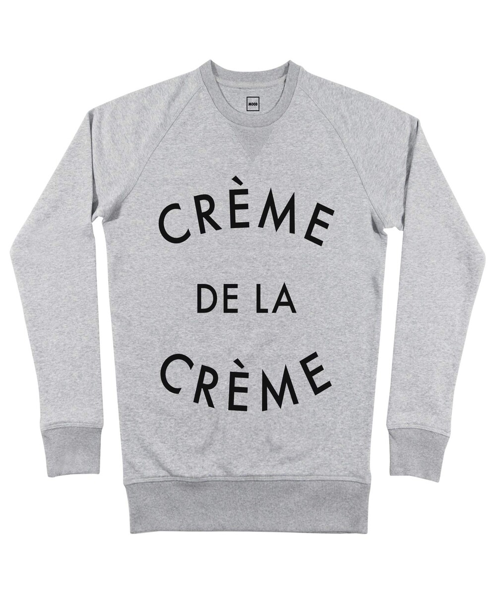 Sweat pour Homme Crème De La Crème de couleur Gris chiné