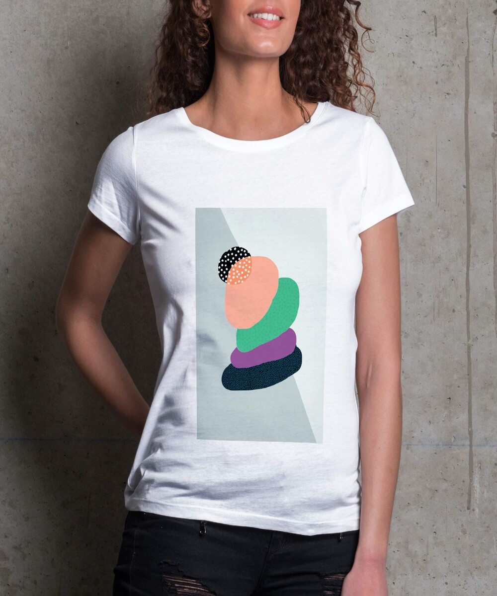 T-shirt pour Femme Femme Zen de couleur Blanc