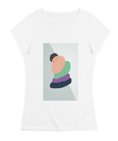 T-shirt pour Femme Femme Zen de couleur Blanc