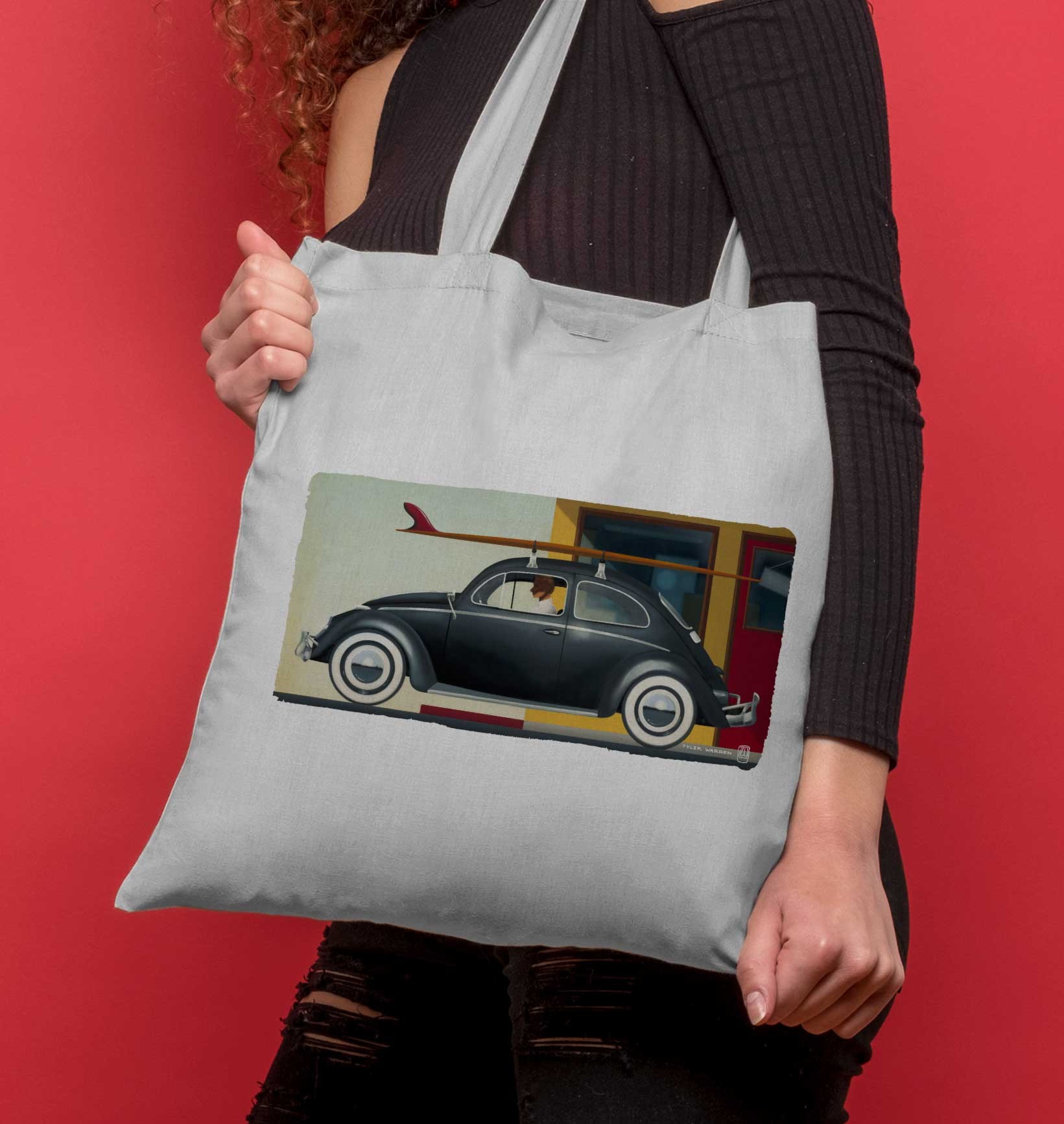 Tote Bag Nine AM de couleur Écru par Coontak