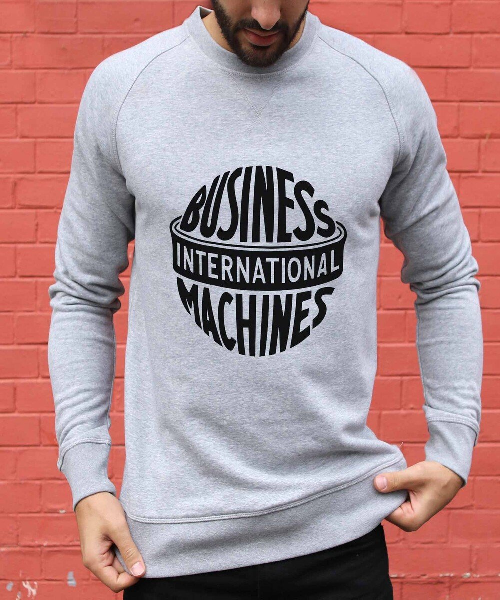 Sweat pour Homme International Business Machines de couleur Gris chiné