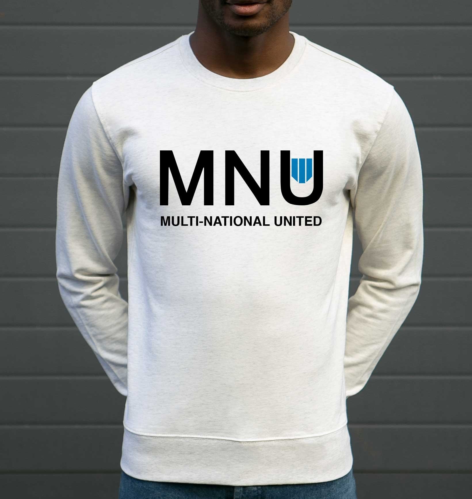Sweat MNU Multi-National United de couleur Beige chiné