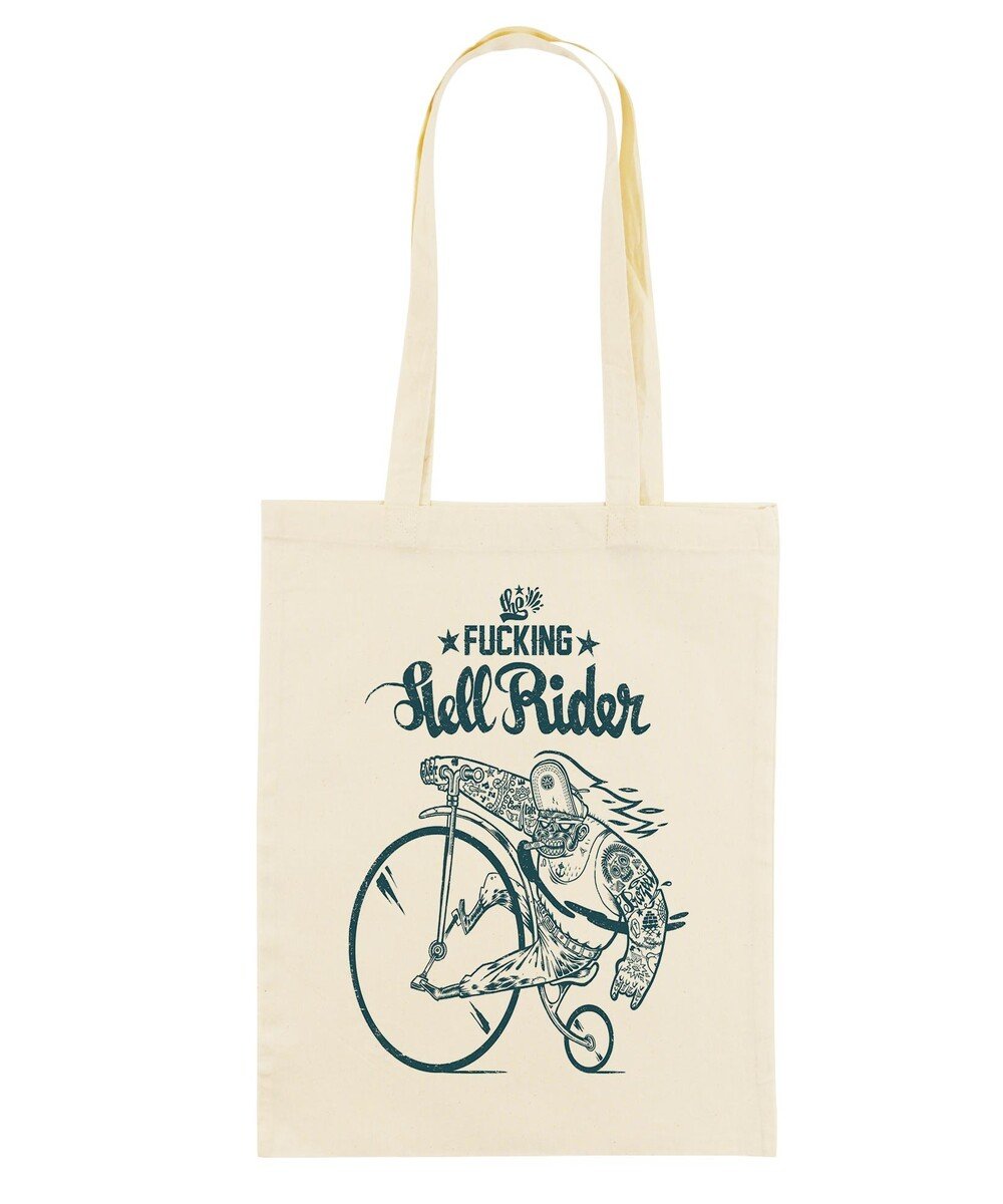 Tote Bag Hell Rider de couleur Crème