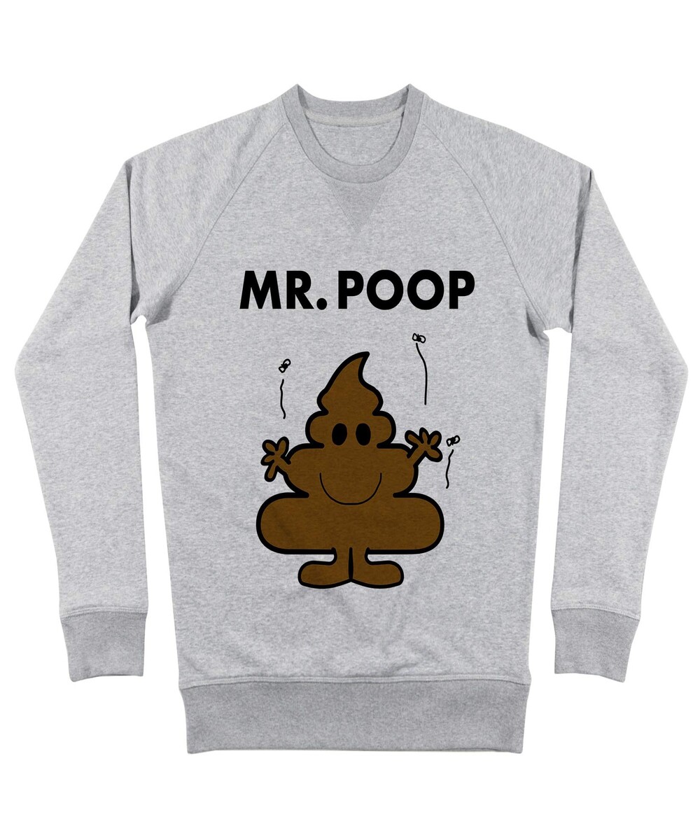 Sweat pour Homme Mister Poop de couleur Gris chiné
