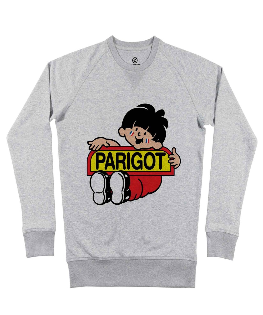 Sweat pour Homme Parigot de couleur Gris chiné