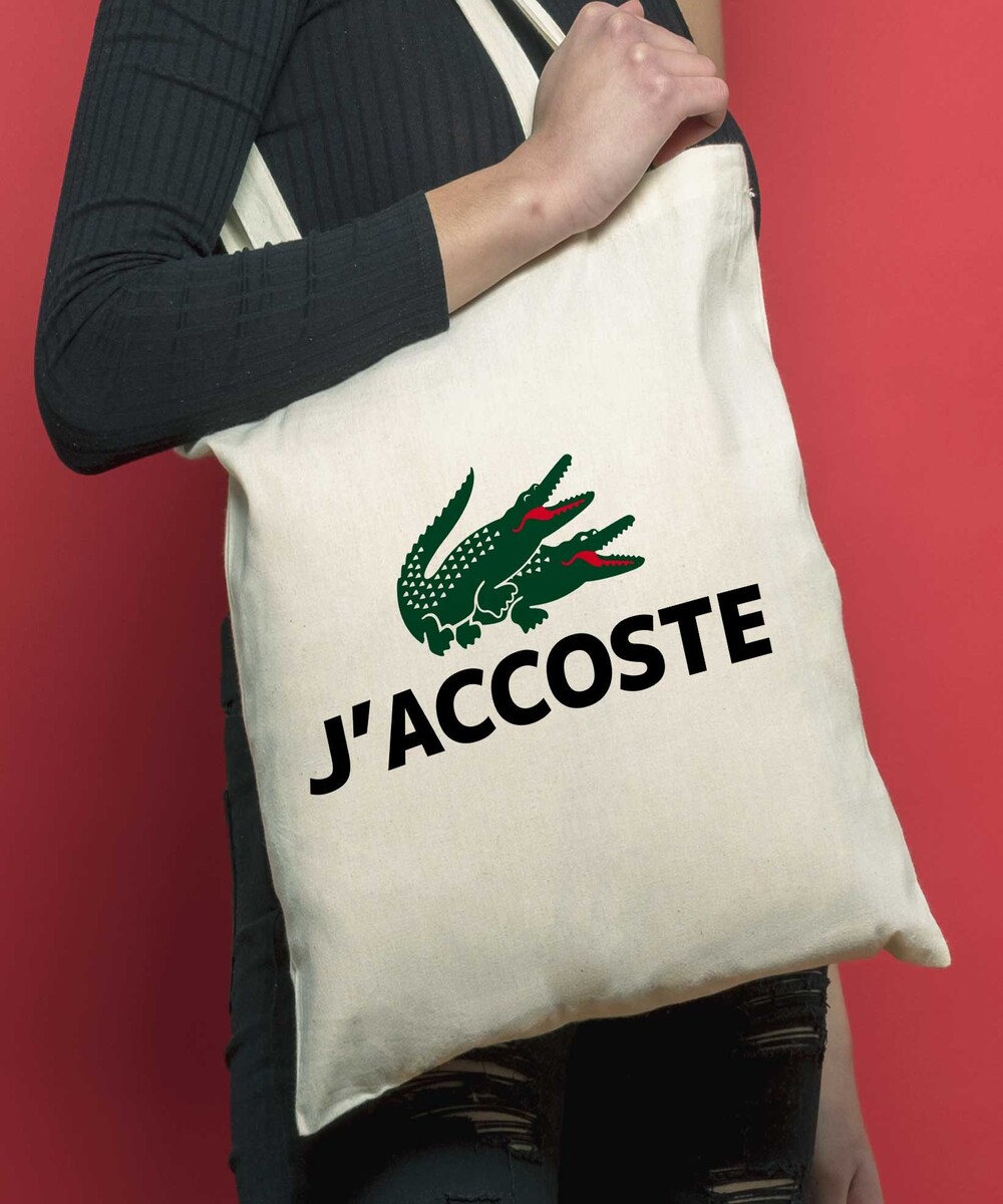 Tote Bag J'Accoste de couleur Écru