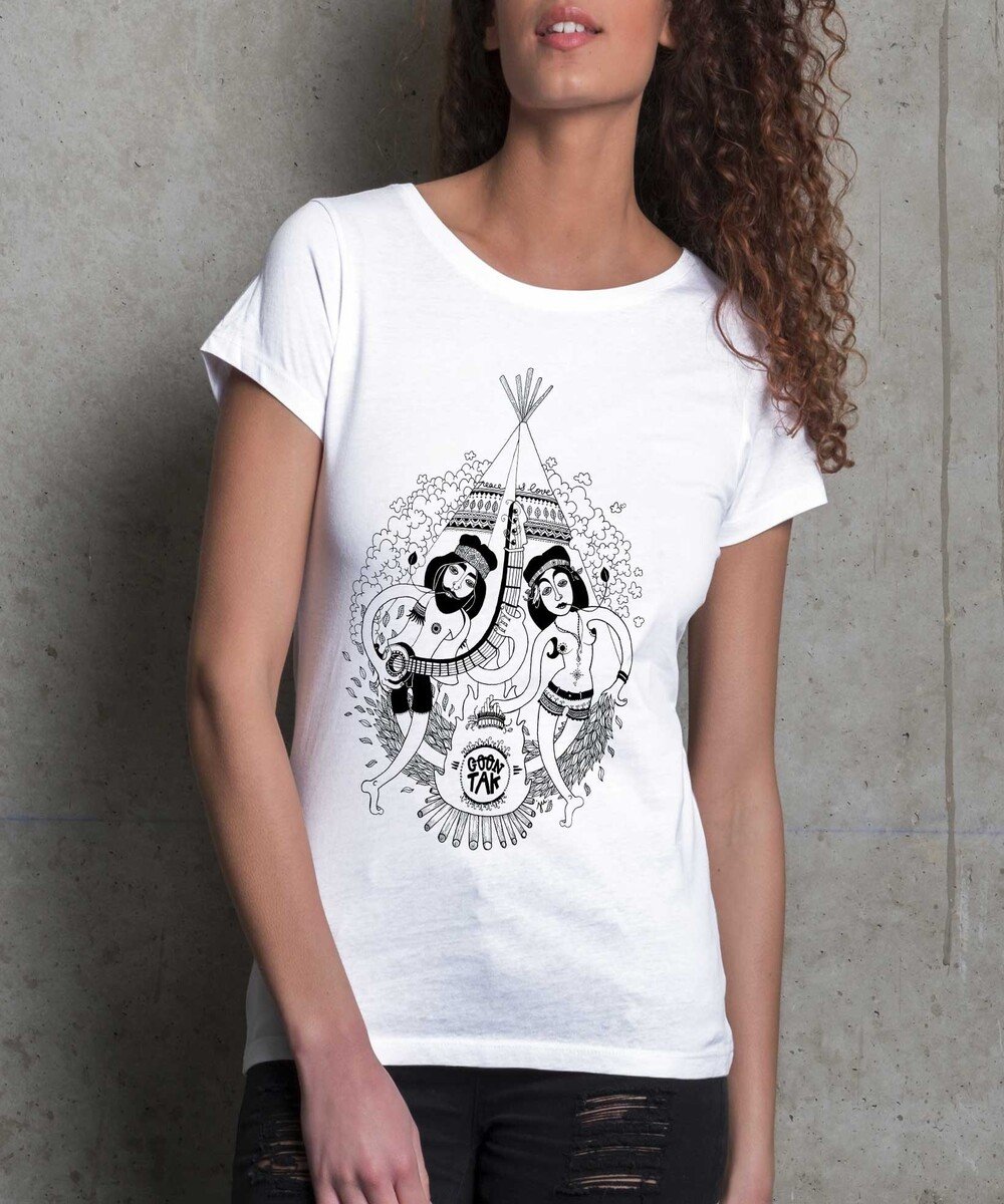 T-shirt pour Femme Bali de couleur Blanc
