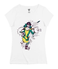 T-shirt pour Femme Supawoman de couleur Blanc