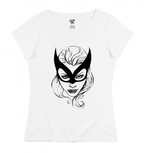 T-shirt pour Femme Catwoman de couleur Blanc