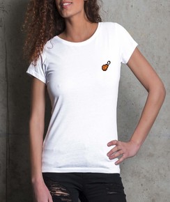T-shirt à col rond Femme Pixel Chicken