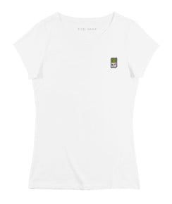 T-shirt pour Femme Femme Game Boy de couleur Blanc
