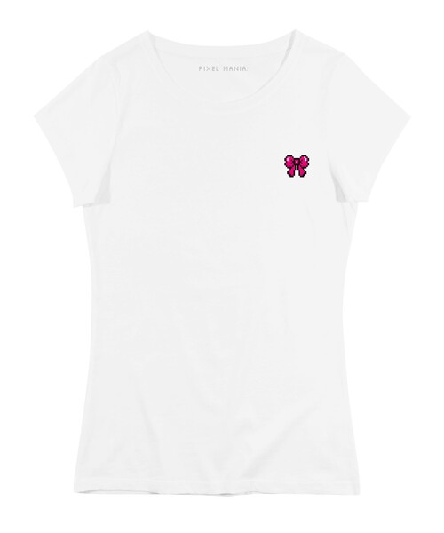 T-shirt Femme avec un Noeud Rose Grafitee