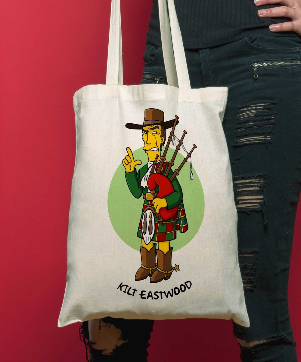 Tote Bag Kilt Eastwood de couleur Écru