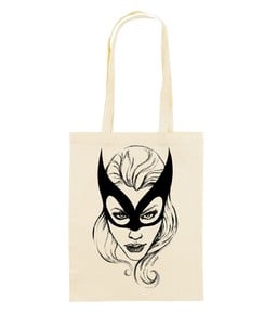 Tote Bag Catwoman de couleur Écru