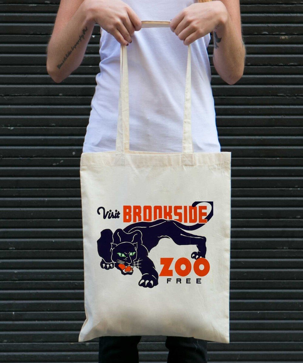 Tote Bag Visit Brookside Zoo Free de couleur Crème