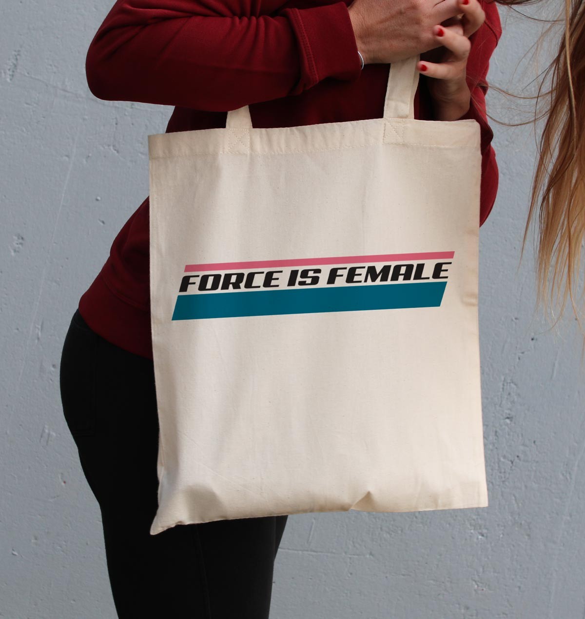 Tote Bag Force Is Female de couleur Écru par GRL PWR
