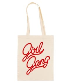 Tote Bag pour Femme Girl Gang de couleur Écru