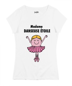 T-shirt pour Femme Madame Danseuse Etoile de couleur Blanc