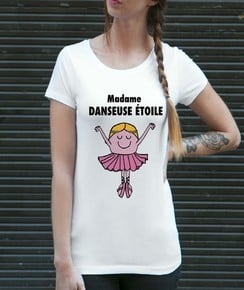 T-shirt à col rond Madame Danseuse Etoile