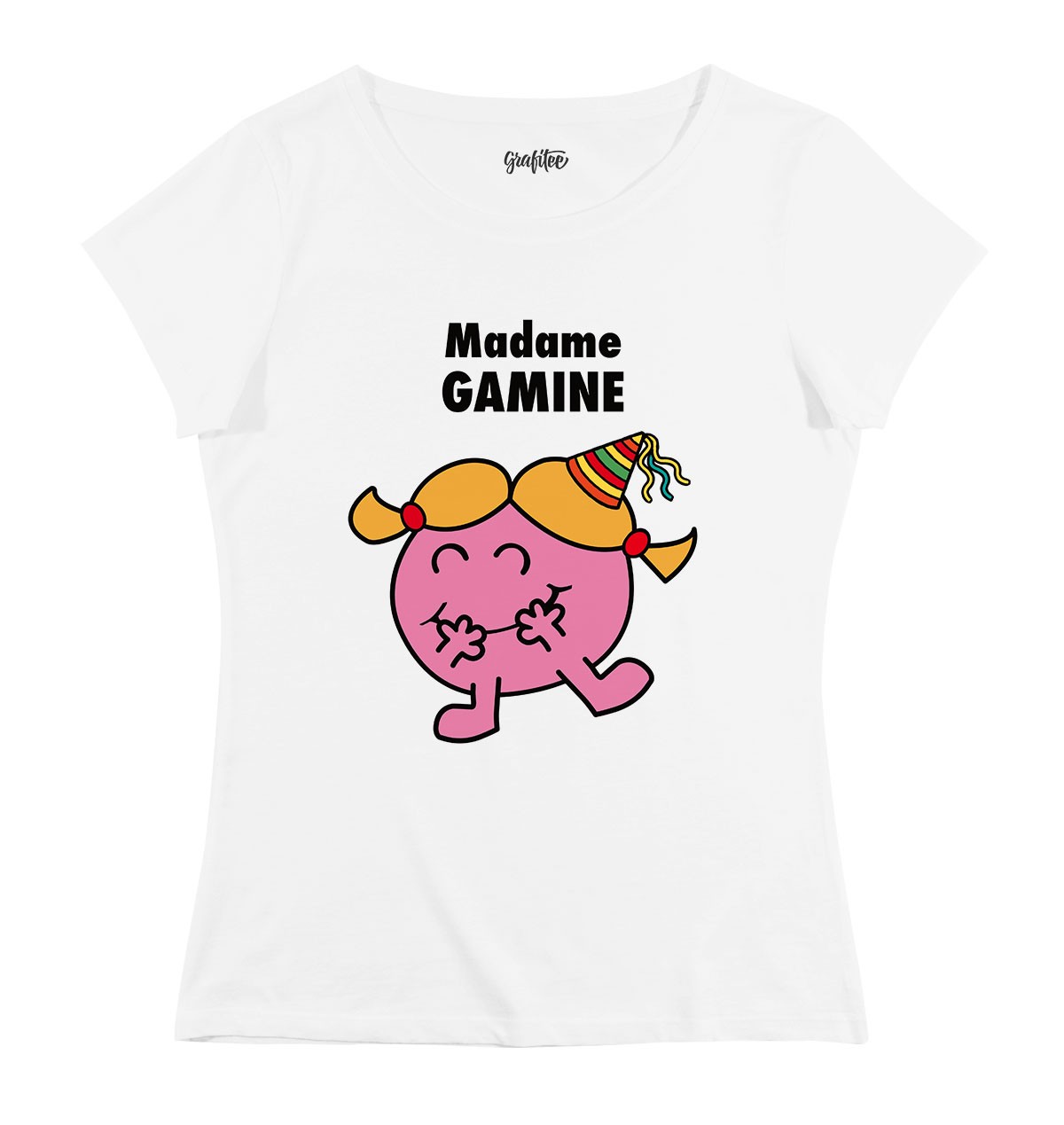 T-shirt Femme avec un Madame Gamine Grafitee