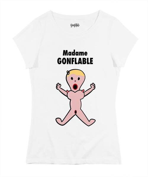 T-shirt Femme avec un Madame Gonflable Grafitee