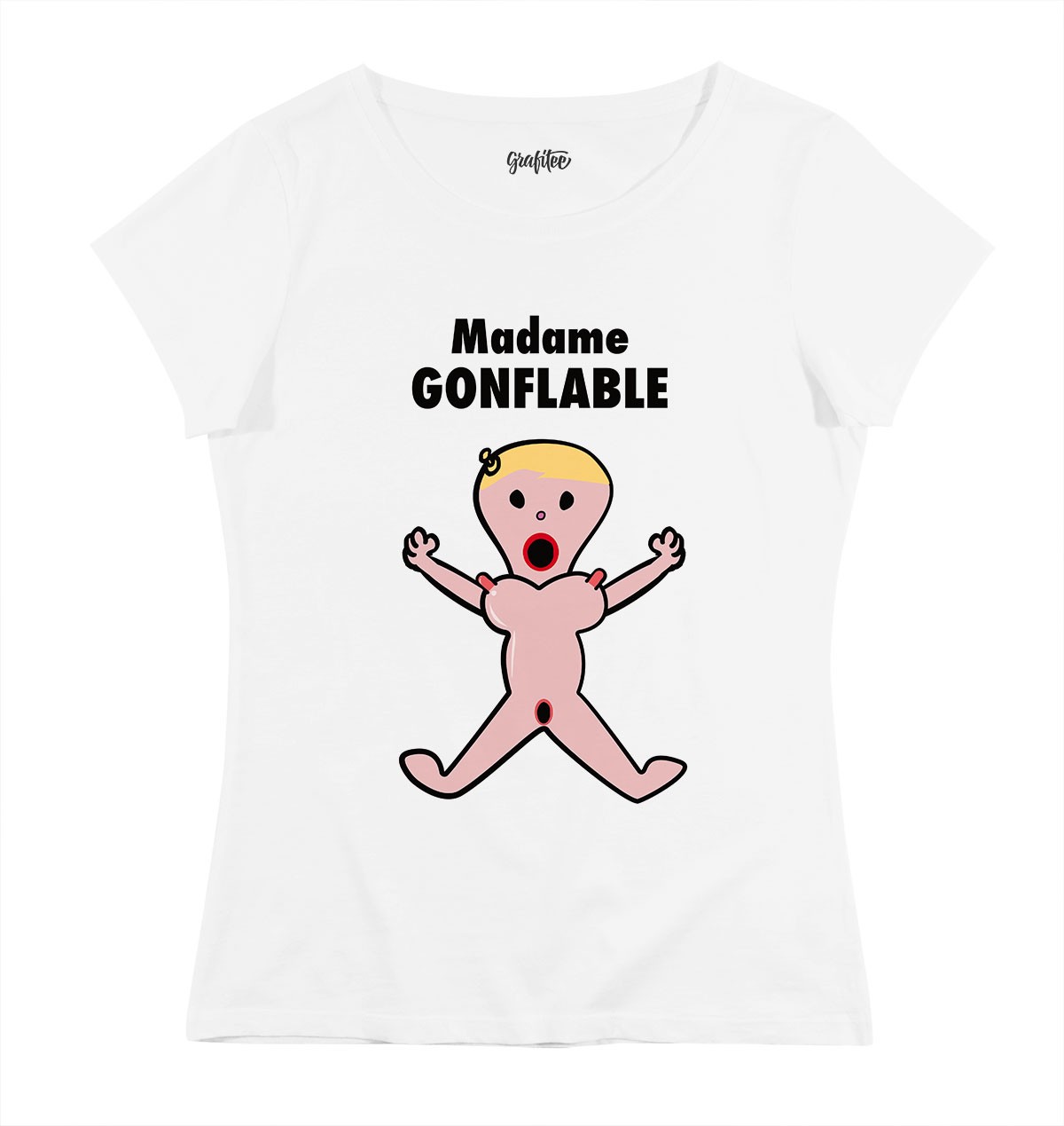 T-shirt Femme avec un Madame Gonflable Grafitee