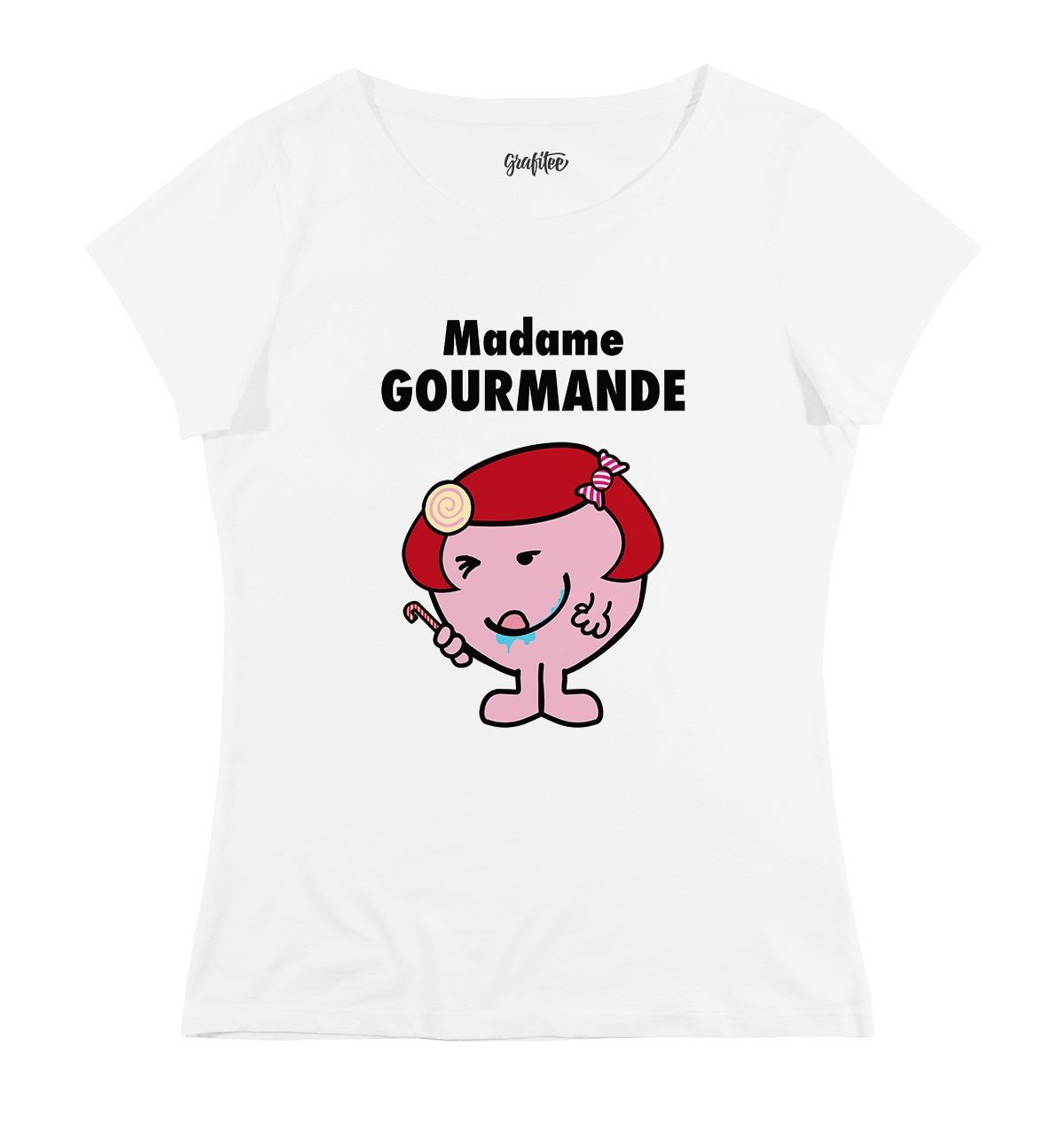T-shirt Femme avec un Madame Gourmande Grafitee