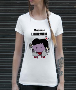 T-shirt 100% coton bio Madame L’Infirmière