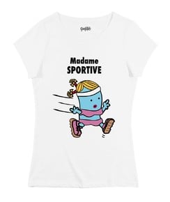 T-shirt pour Femme Madame Sportive de couleur Blanc