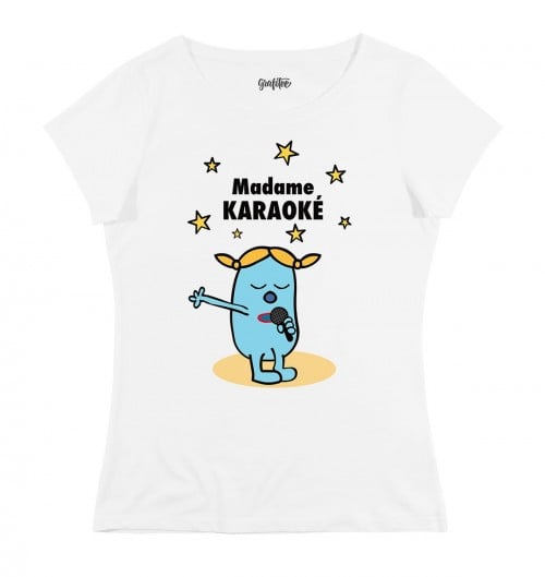 T-shirt Femme avec un Madame Karaoké Grafitee