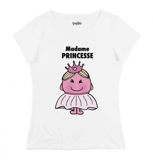 T-shirt Femme avec un Madame Princesse Grafitee