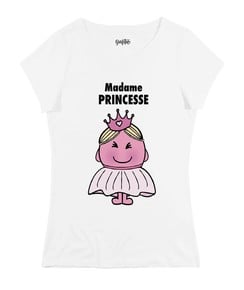 T-shirt pour Femme Madame Princesse de couleur Blanc