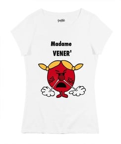 T-shirt pour Femme Madame Vénère de couleur Blanc