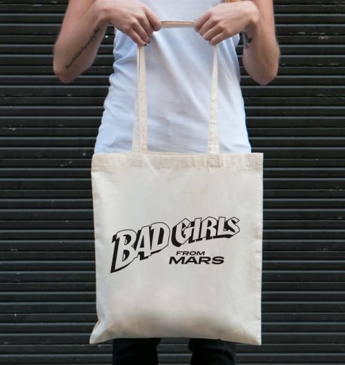 Tote Bag pour Femme Bad Girls From Mars de couleur Écru