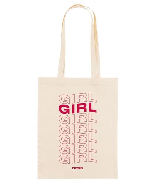 Tote Bag Femme avec un Girl Girl Girl Power Grafitee