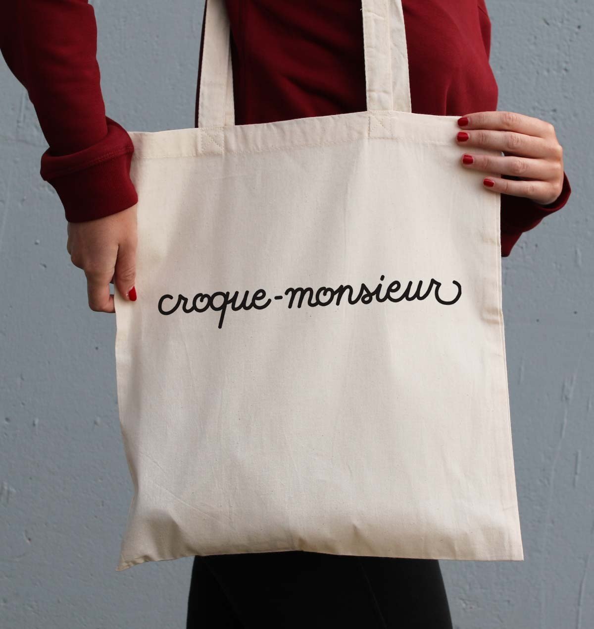 Tote Bag Croque-Monsieur de couleur Écru par GRL PWR