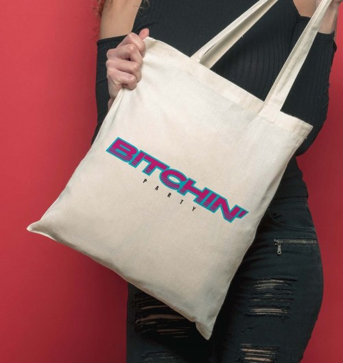 Tote Bag pour Femme Bitchin’ Party de couleur Écru