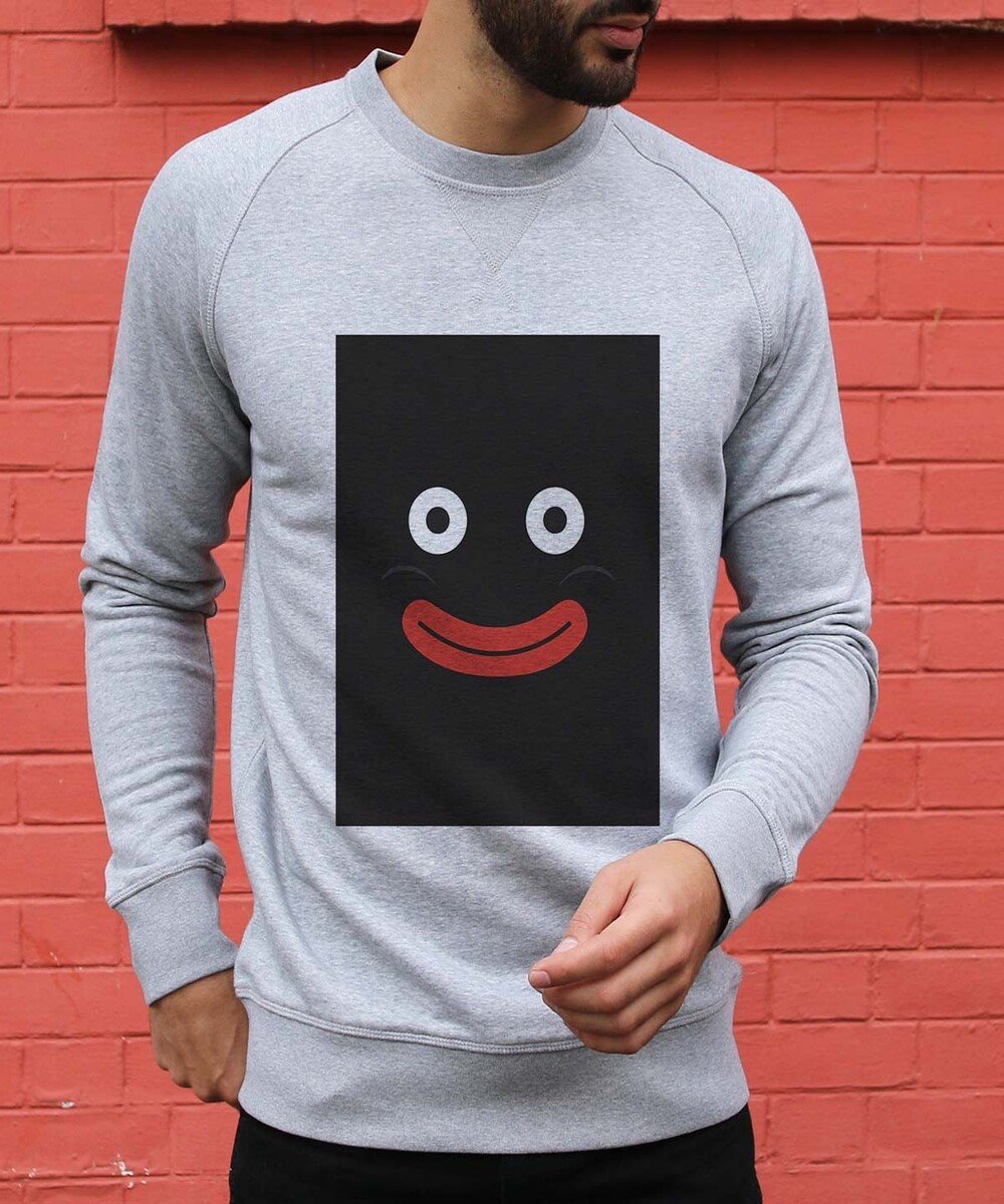 Sweat pour Homme Flat Popo de couleur Gris chiné