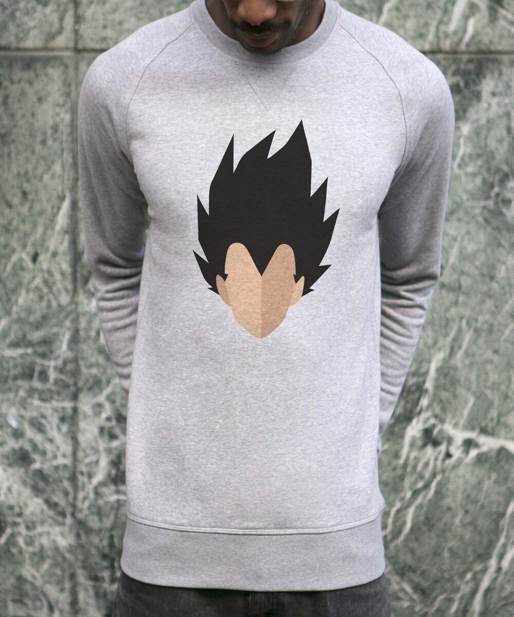 Sweat pour Homme Abstract Vegeta de couleur Gris chiné