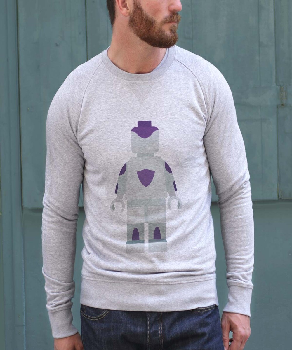 Sweat pour Homme Lego Freezer de couleur Gris chiné