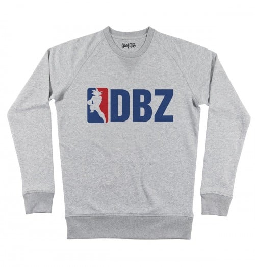 Sweat-shirt pour Homme DBZ NBA de couleur Gris chiné