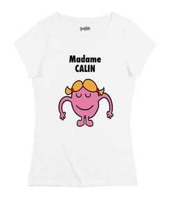T-shirt pour Femme Madame Calin de couleur Blanc
