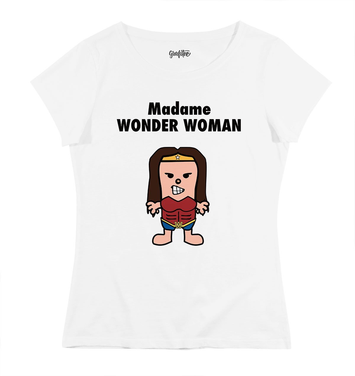 T-shirt Femme avec un Madame Wonder Woman Grafitee