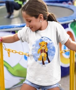 T-shirt pour Enfants Simba Bébé de couleur Blanc