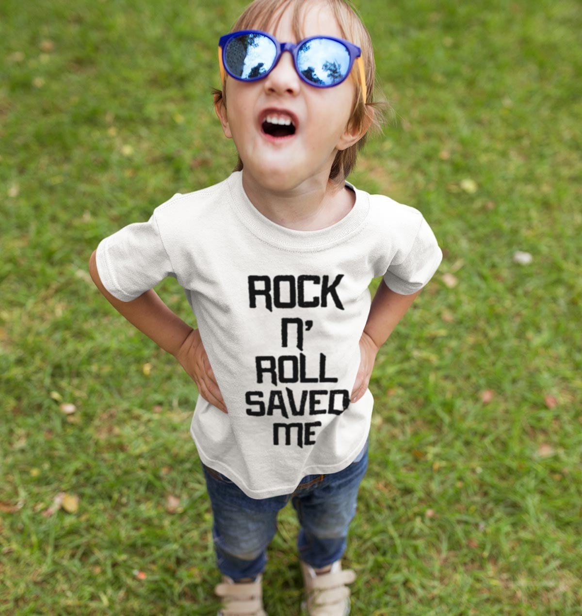 T-shirt Enfants avec un Rock n' roll saved me Grafitee