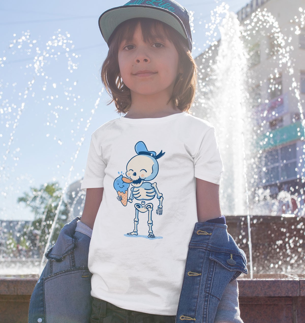 T-shirt Enfants avec un Summer vibes (enfant) Grafitee