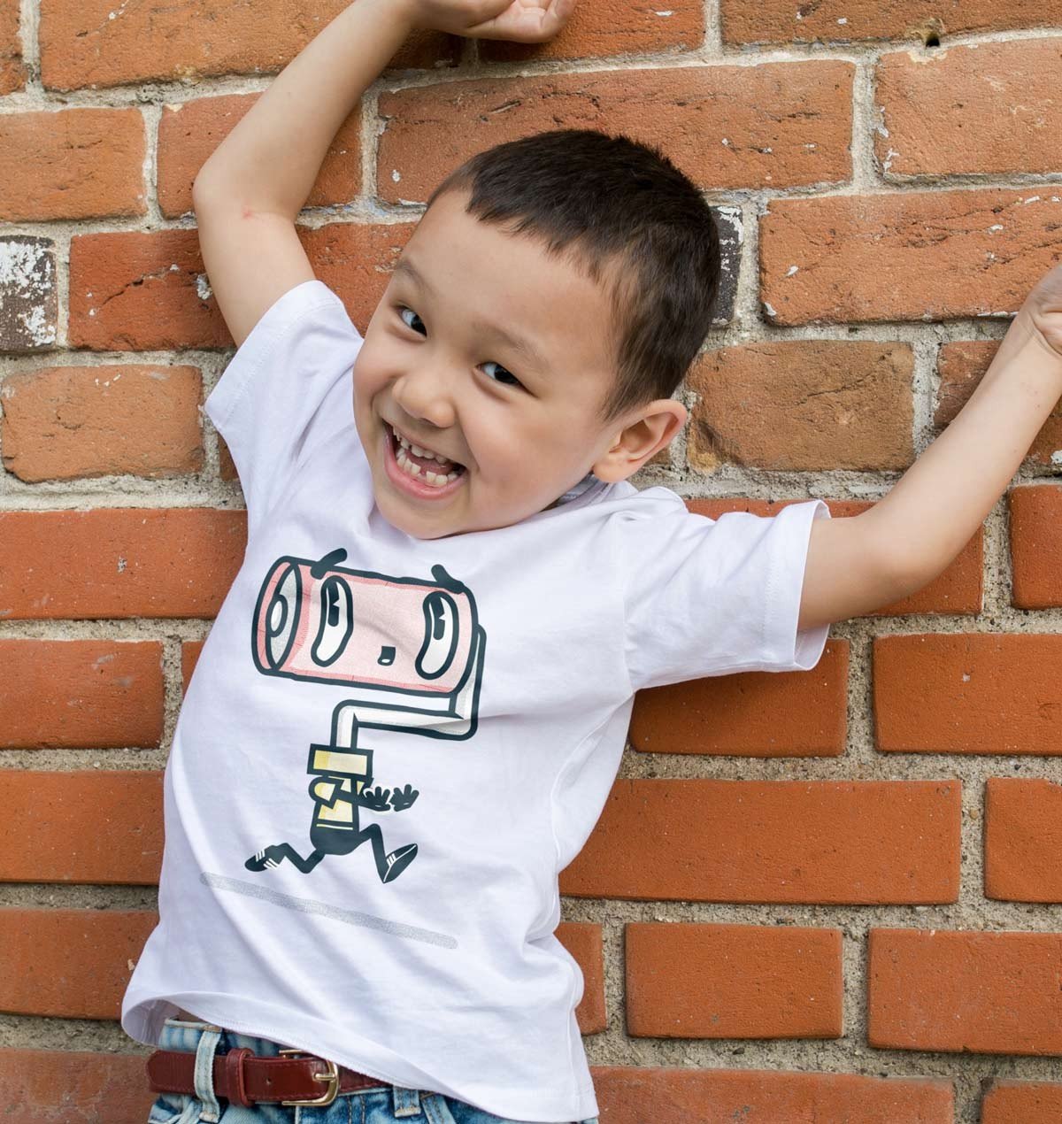 T-shirt Enfants avec un Rouleau à peinture Grafitee